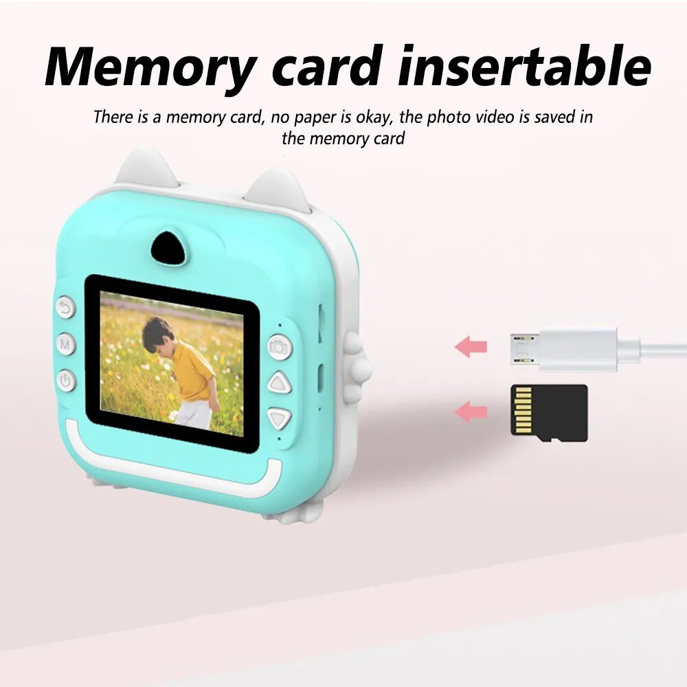 Q5 Children Instant Print Camera Kids Video Photography Digital Photo Camera Toy Mini Thermal Printer Boy Girls Birthday Gift