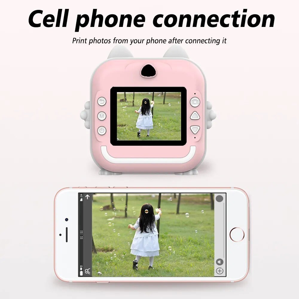 Q5 Children Instant Print Camera Kids Video Photography Digital Photo Camera Toy Mini Thermal Printer Boy Girls Birthday Gift