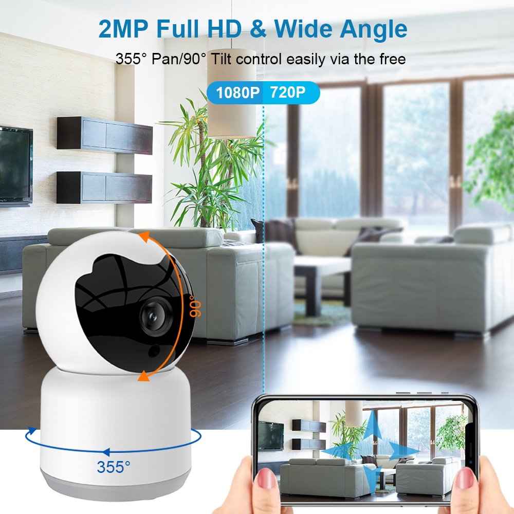 2024 Hot Seller Indoor Night VIsion Two Way Audio Tuya Smart 2MP 1080N WiFi Mini Network CCTV Camera PST-C10A-2MP