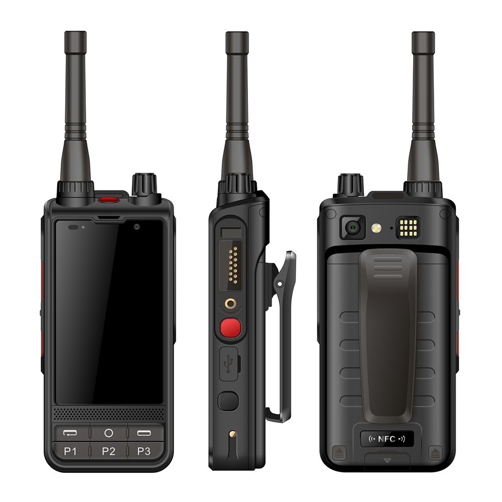 W6+ Rugged 4G Dual SIM Walkie Talkie Android 10 POC/UHF Intercom with 4200mAh Battery Handheld Smart Device IPX7 Waterproof