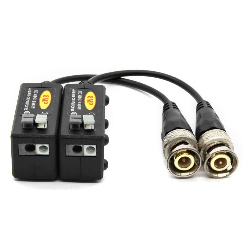 HD UTP CCTV Video Balun for analog CCTV cameras AHD HD-TVI HD-CVI 1 Channel Passive Pair BNC