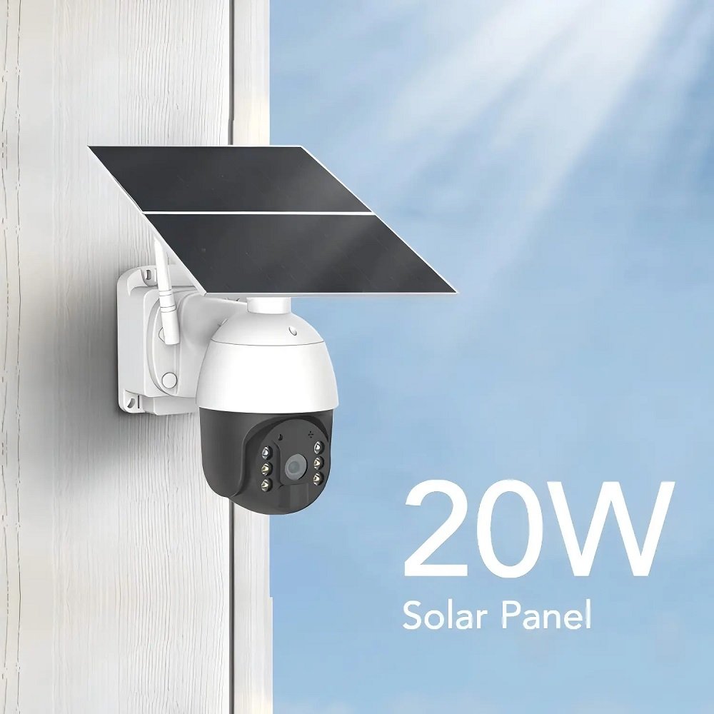 365 Days 24H Recording Ubox 2K 4G Solar Security Camera 4MP Wireless Outdoor 20W Solar Panel SIM Card WiFi PTZ Cctv Camera