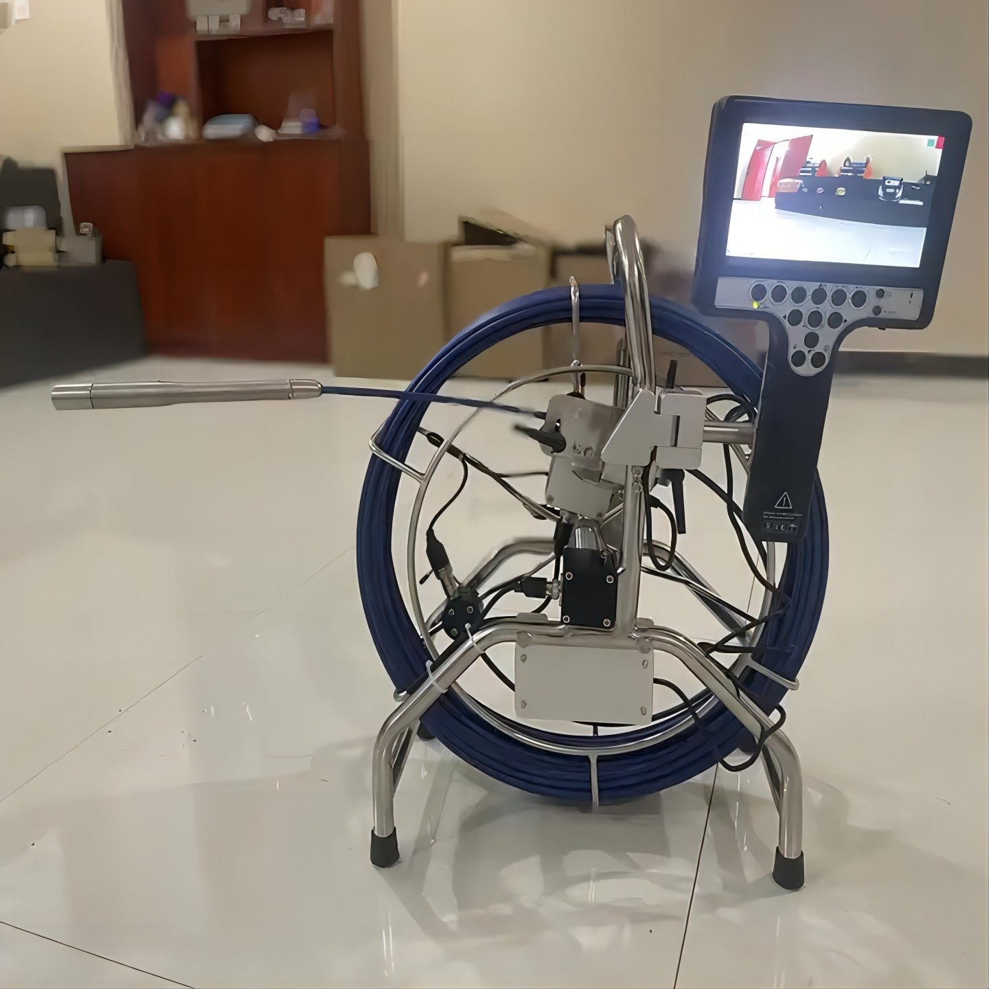 Amjet 7-inch monitor DVR drainage pipeline closed-circuit television camera system to view pipeline dredging images