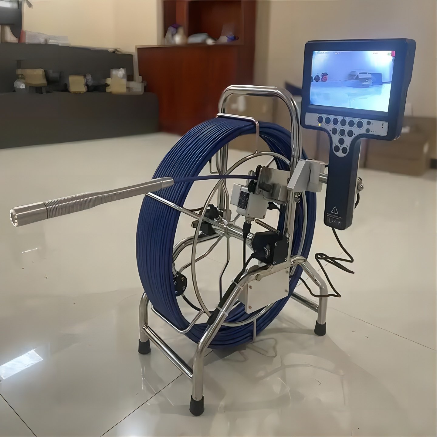 Amjet 7-inch monitor DVR drainage pipeline closed-circuit television camera system to view pipeline dredging images