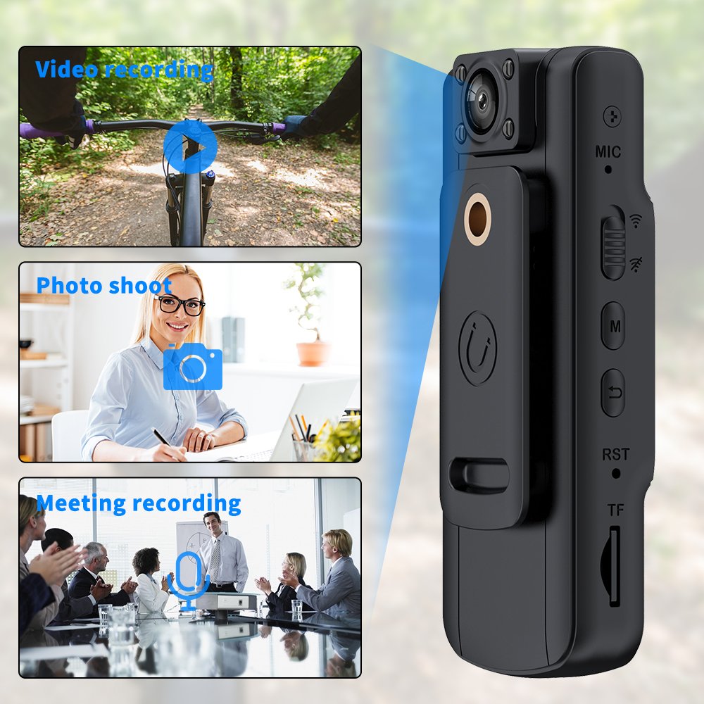 Wireless Infrared Mini Camera Body Cam Wearable Pocket Cameras Wi-Fi Mini Camera 18 Hours Of Recording