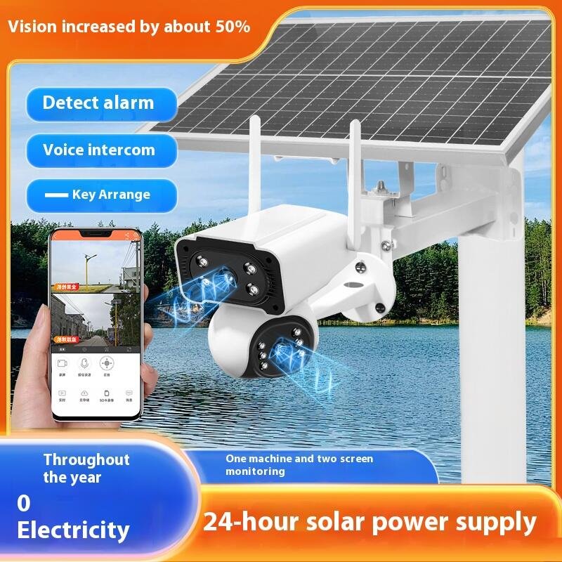O-KAM 8MP CCTV Video Outdoor Waterproof IP65 Wireless Solar Camera Wifi IP Camera Solar Panel PTZ Network Camera