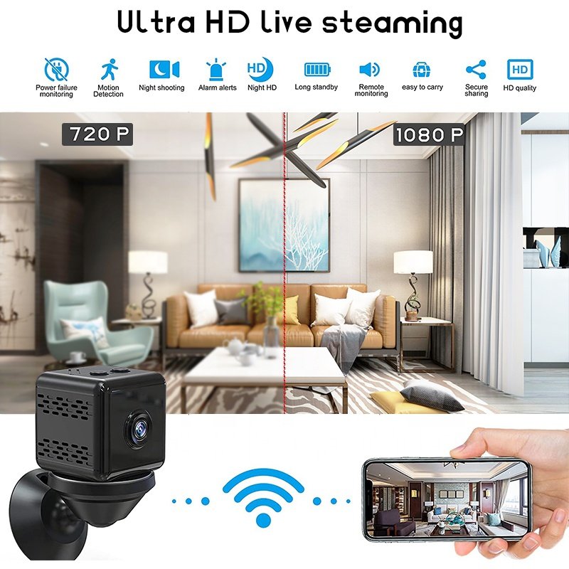 Hot sell X6D 4K 1080P night vision wireless camera home security network surveillance outdoor mini HD action camera