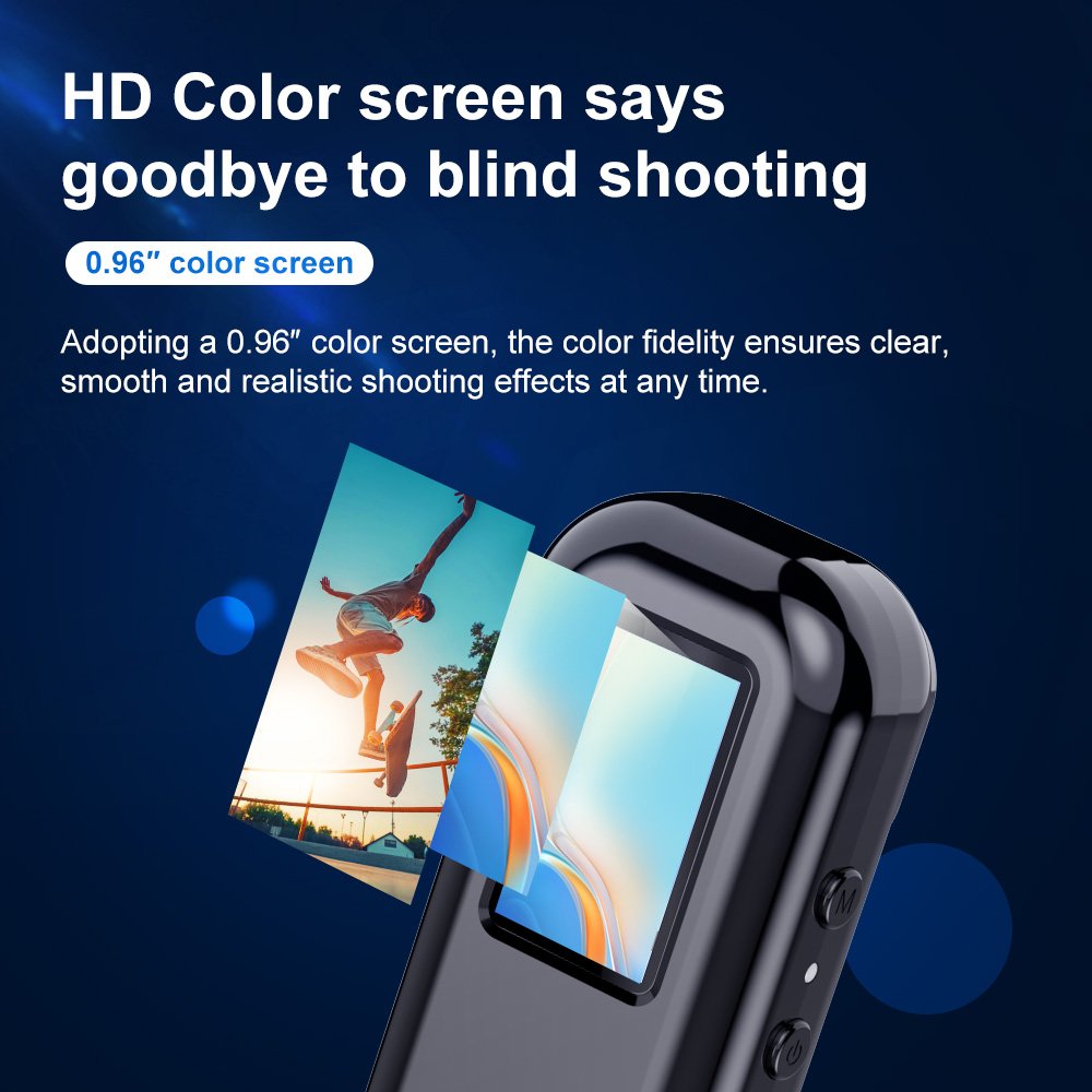 1.0" Hd Lcd 140 Degree Rotatable Portable Games Video Recording Vlogging Mini Pocket Camera