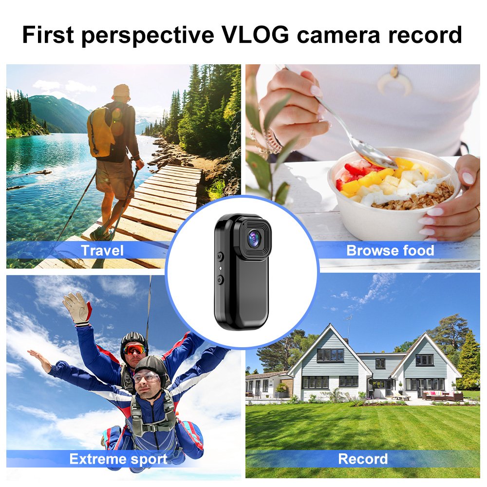 1.0" Hd Lcd 140 Degree Rotatable Portable Games Video Recording Vlogging Mini Pocket Camera