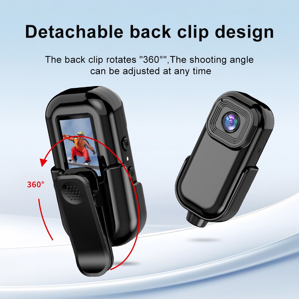 1.0" Hd Lcd 140 Degree Rotatable Portable Games Video Recording Vlogging Mini Pocket Camera