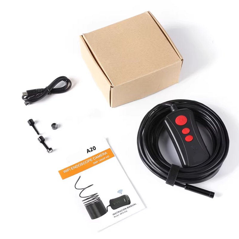 1200W high-definition mobile phone wifi endoscope 3x magnification camera car maintenance inspection 8mm lens 1m-15m length