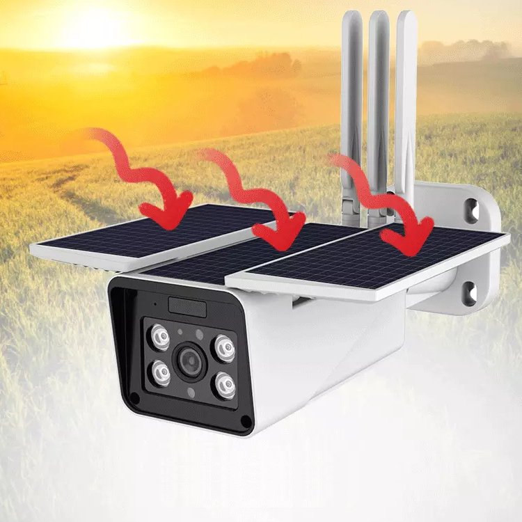Smart solar security camera outdoor wifi night vision surveillance wireless network cctv ip camera hd infrared camera for sale