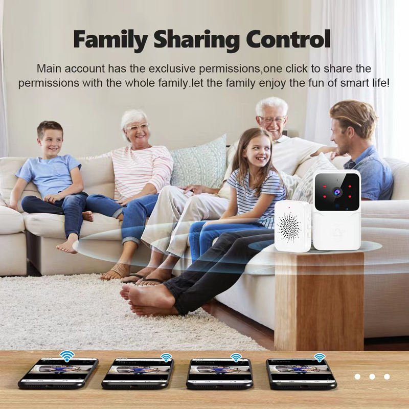 TUYA Smart WiFi Night Vision Voice Dialogue Outdoor Wireless Security HD Camera Burglar with Video Doorbell