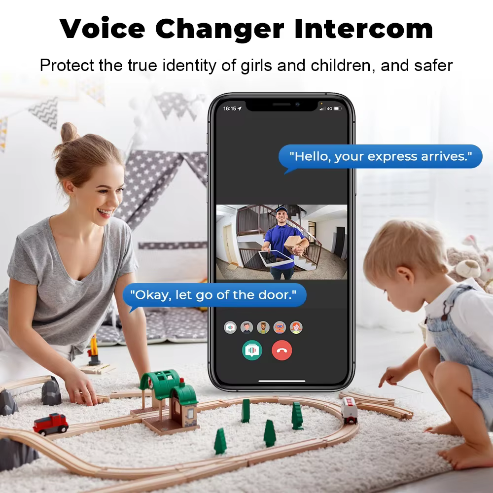 TUYA Smart WiFi Night Vision Voice Dialogue Outdoor Wireless Security HD Camera Burglar with Video Doorbell