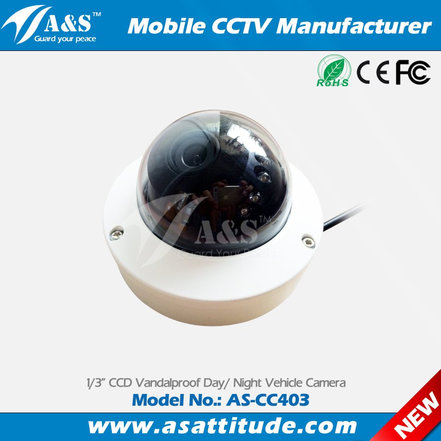 A&S MINI metal dome housing vehicle car anti-explosion camera bus truck 2MP 1.3MP 960P 1080P AHD Wide Angle security camera