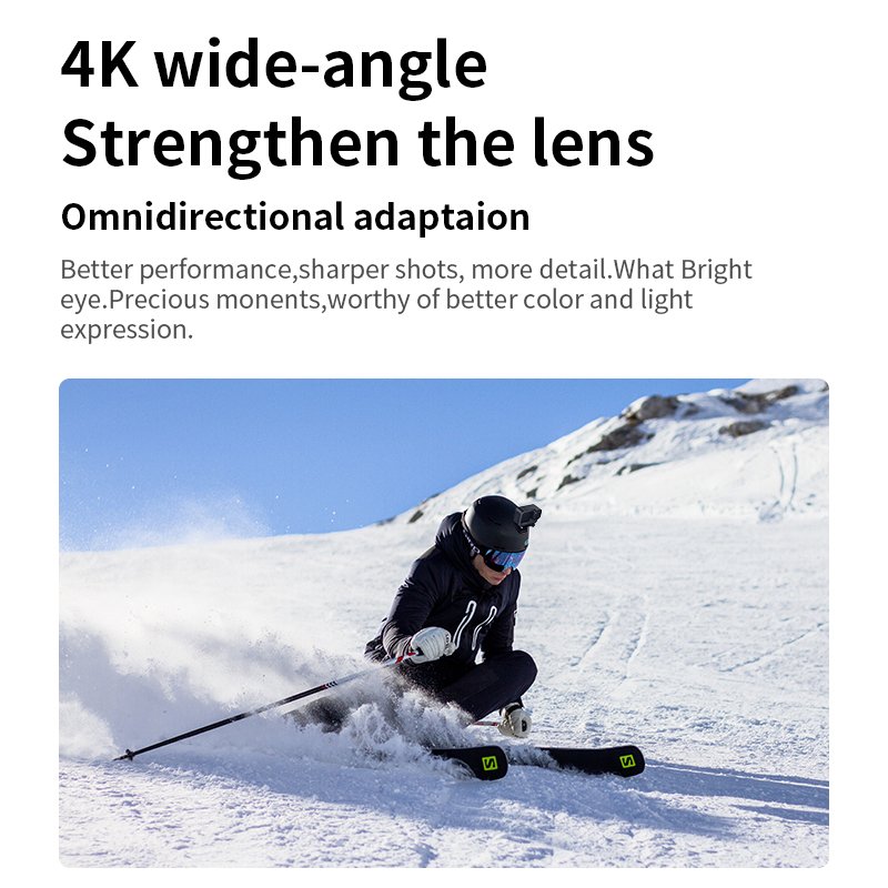 Premium 4k HD Sports Digital Camera 170 Degrees Rotatable CAM Waterproof Case Helmet Wifi Mini water proof no case action camera