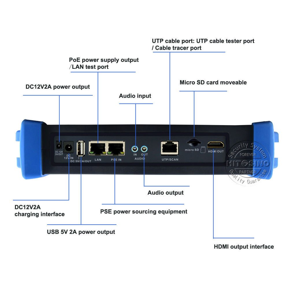 8600 Series IPC Tester CCTV Tester Coaxial IP Analog PTZ Camera Test Monitor