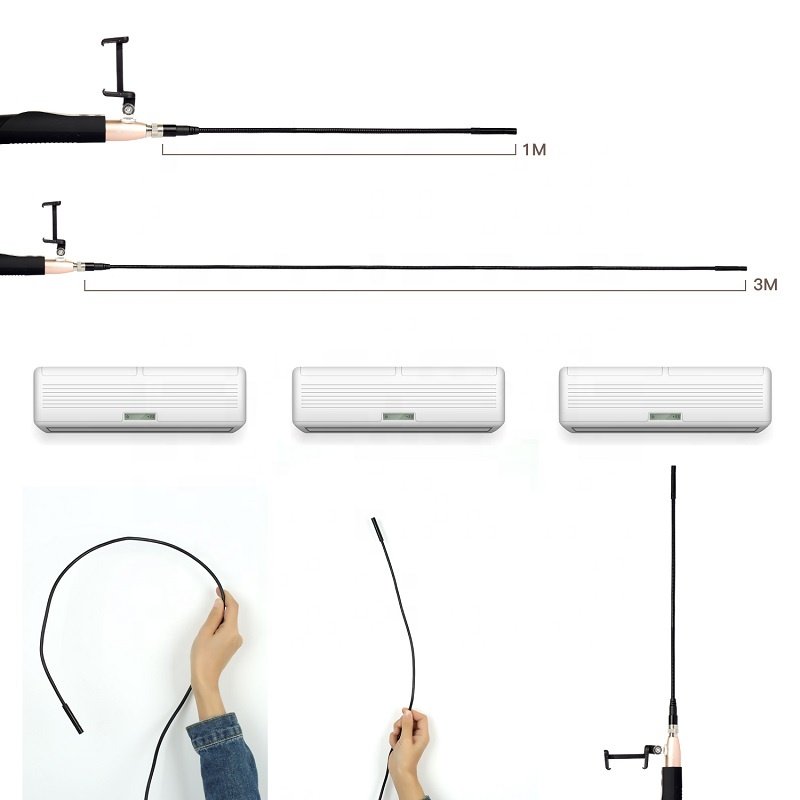 Portable Endoscopic Camera HD 1080P Wifi Borescope Inspection Camera Joystick 8mm Lens ip68 Explosion Proof Borescope Camera