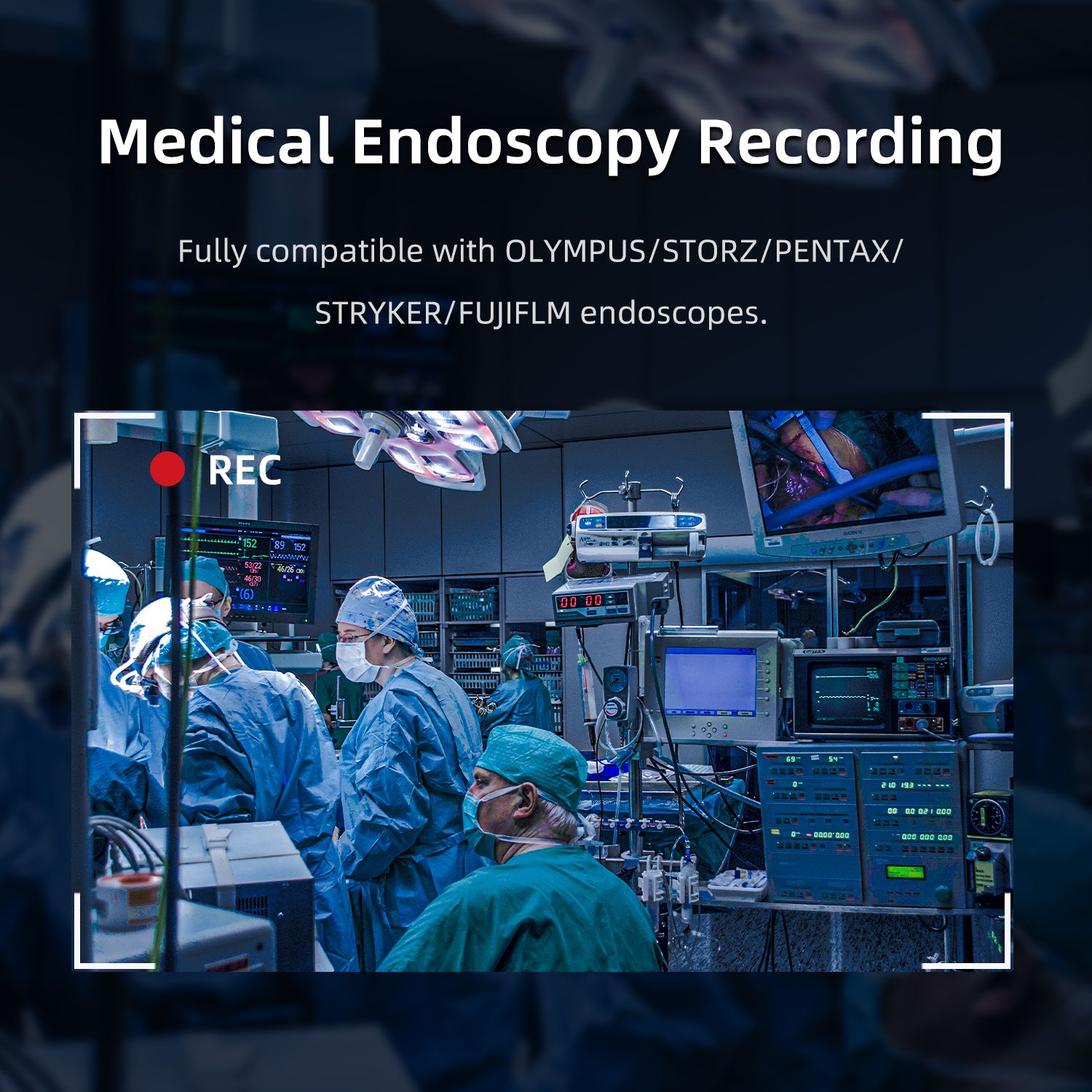 UR550 StandAlone Endoscope Switchable Video Recorder SDI VGA DVI HDMI YPbPr RCA Camera 4K Capture Box Recorder