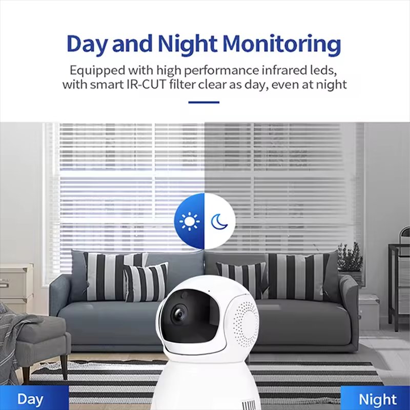 Promotion Tuya 3MP HD Pan Tilt Rotation 360 Auto Tracking Mobile Detecting Wireless Baby Monitor Mini Wifi Security PTZ Camera