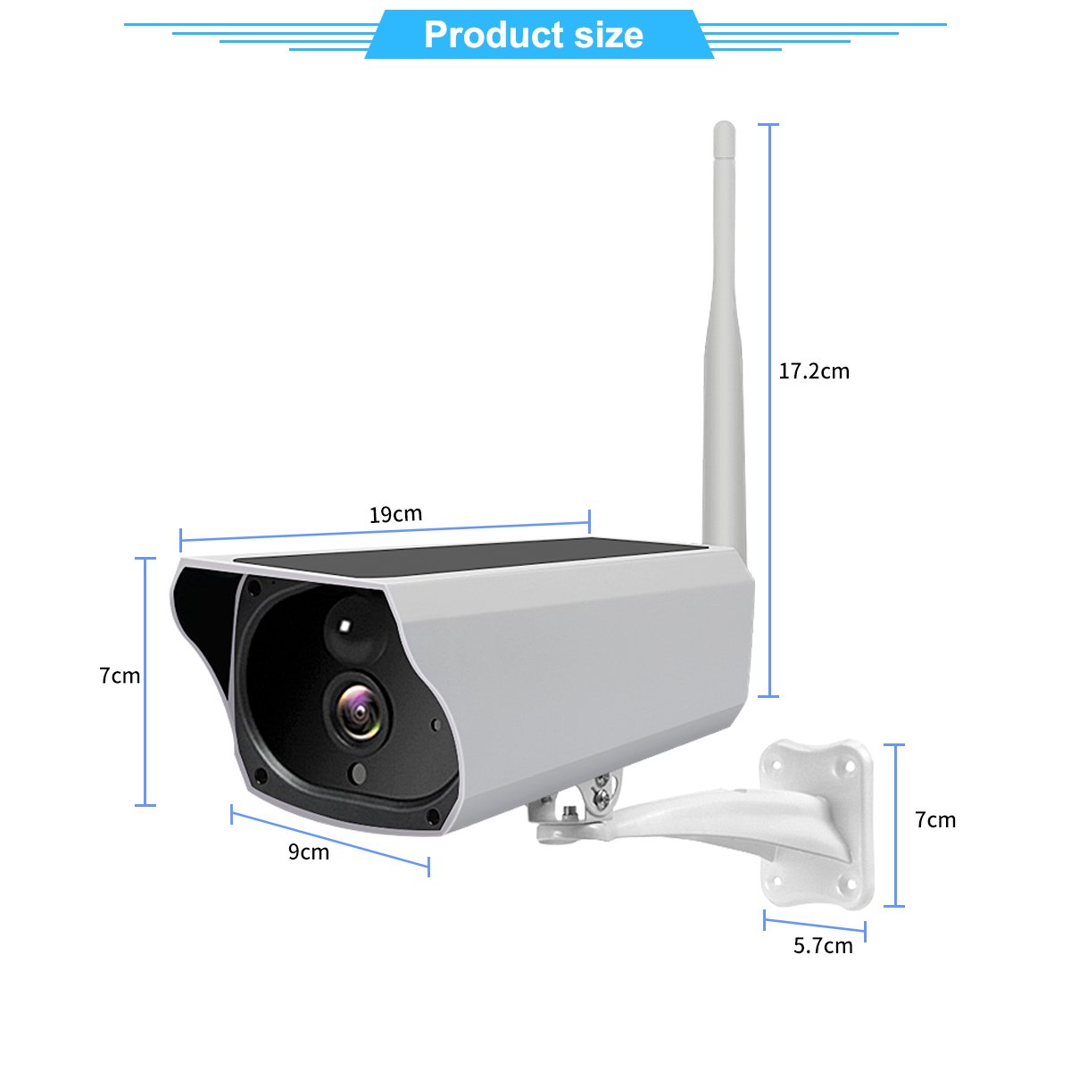 CCTV Security System Surveillance IP Camera Gun Type Wireless WiFi Video Network Camera Cctv Home Camera Solar