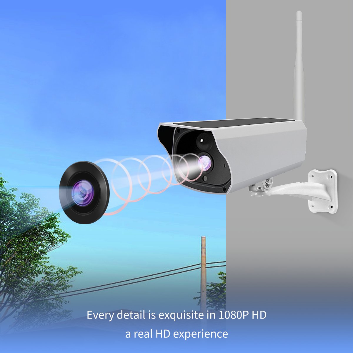 CCTV Security System Surveillance IP Camera Gun Type Wireless WiFi Video Network Camera Cctv Home Camera Solar