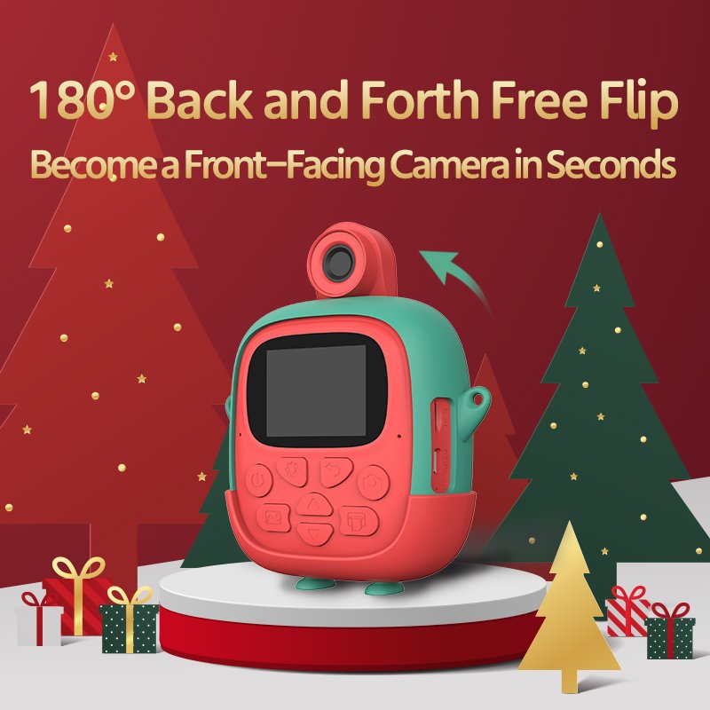 2 inch Screen Diy Mini Cartoon Toy Instant Camera Kids Selfie Video Photo Gift Kids Toy Camera for Children