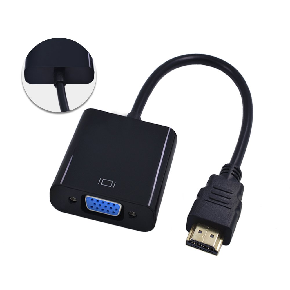 1080P Digital to Analog Converter Cable for PC Laptop HDMI-compatible to VGA Adapter Cable