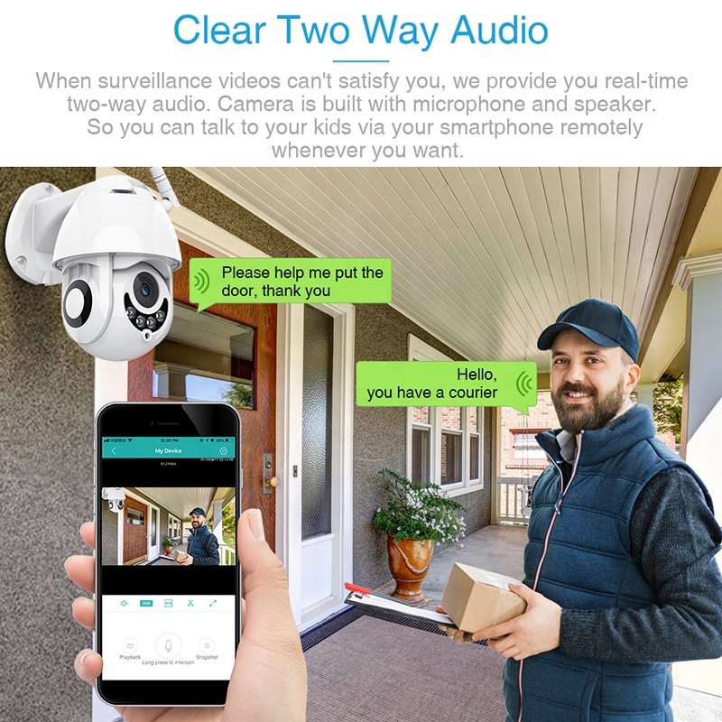 ycc365plus outdoor waterproof dome camera 1080p wireless ptz wifi mini camera 2mp
