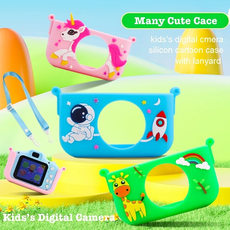 Cartoon Kids Camera creative christmas girls gift rechargeable digital 2 inch toy mini camera for children