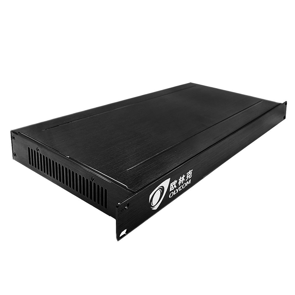 1U rack 16 channel BNC AHD CVI TVI 1080P analog video converter to fiber 20km