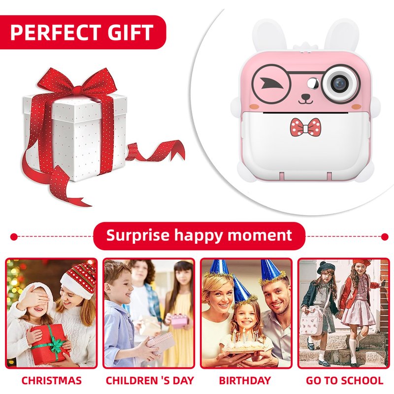 Manufacturer Cheap Children Instant Print Camera For Kids HD Mini Camera With Thermal Photo Paper Digital Instant Print Camera