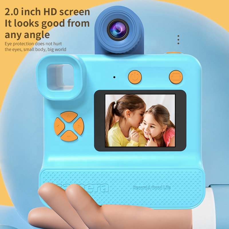 Multi-function reusable mini instant camera photo printing 1080p hd digital child toy print camera kids with games