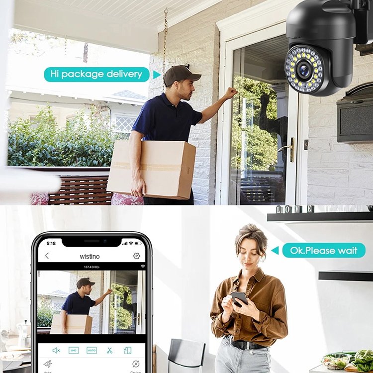 Rscamtom HD 4g home alarm security system ptz thermal camera motion detection 36 light network camera