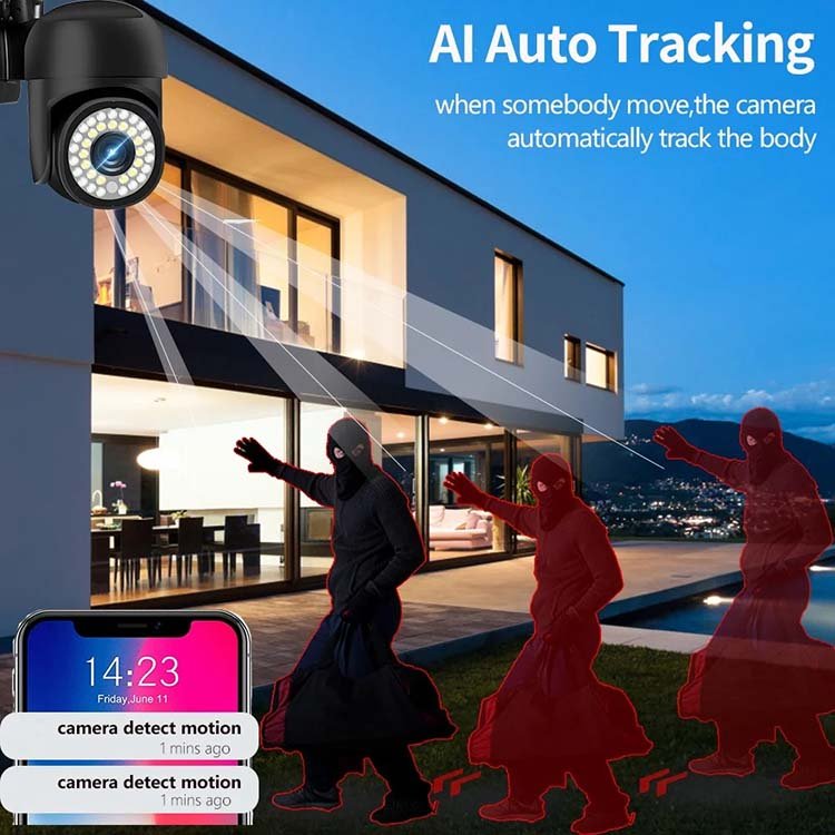 Rscamtom HD 4g home alarm security system ptz thermal camera motion detection 36 light network camera