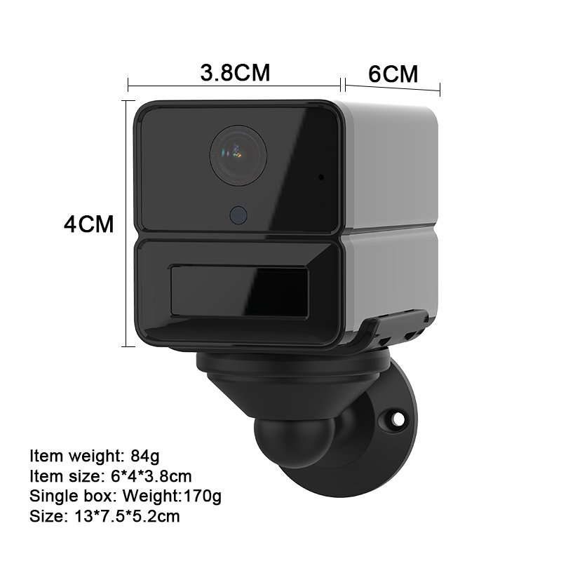 Super Mini Camera Wifi 1080P Camera For Security AI Motion Alarm Audio Video TF Card Recording Small Size Camera