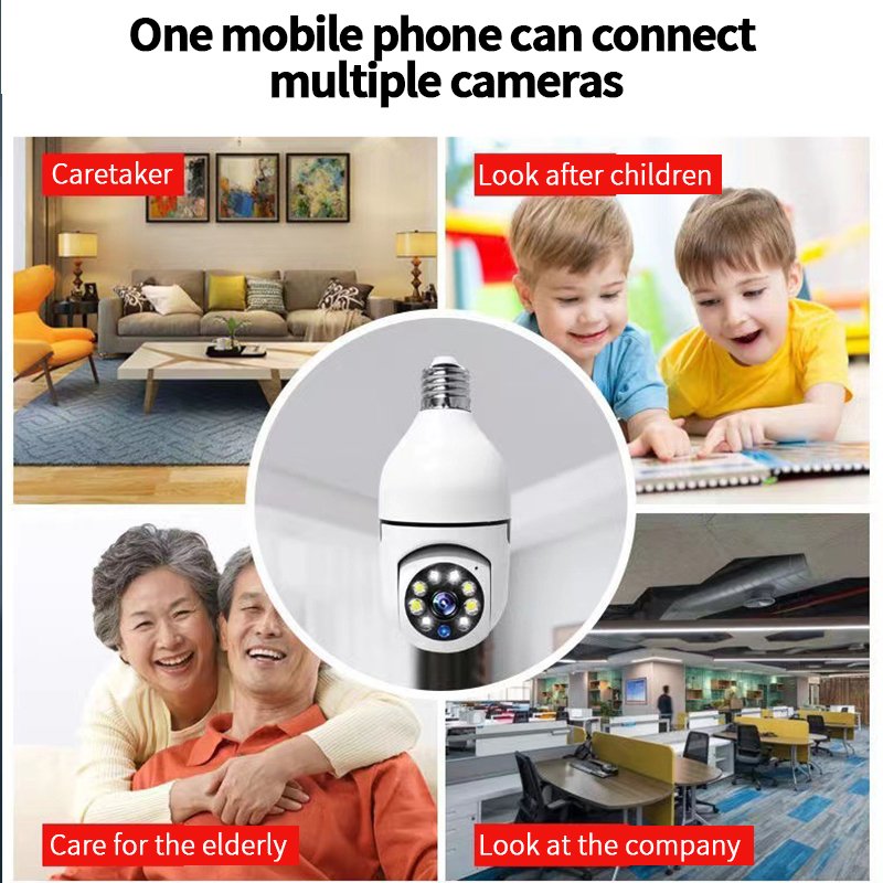 V380PRO 4mp Smart home Security mini wifi camera P2P wireless IP Camera 360 degree panoramic VR lamp WIFI light bulb camera