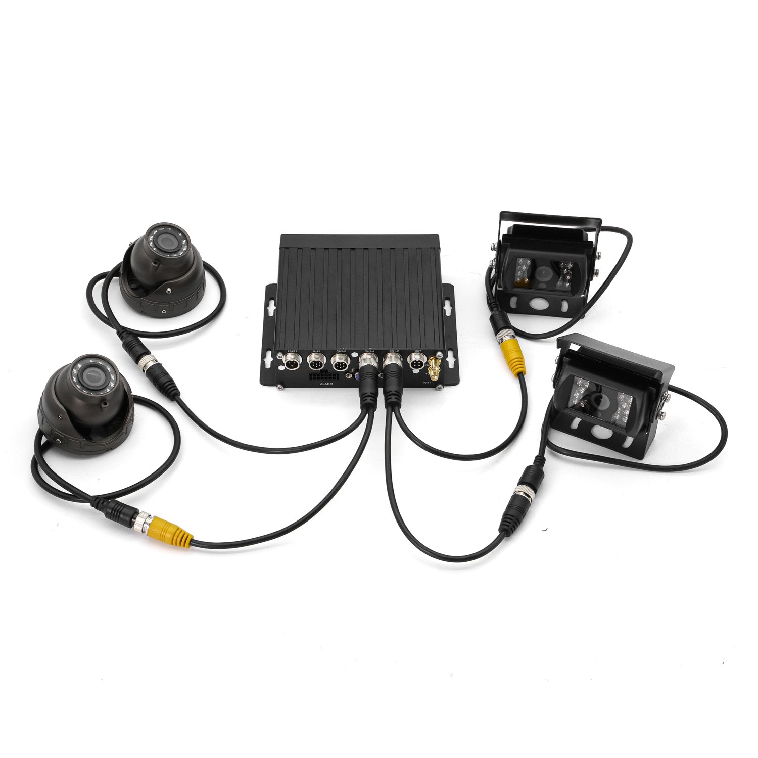 FL&OEM Dual SD Card MDVR GPS Tracking CCTV System Truck Mobile Car DVR Analog Bus MDVR Camera Set 4G GPS WiFi For Car Vehicle
