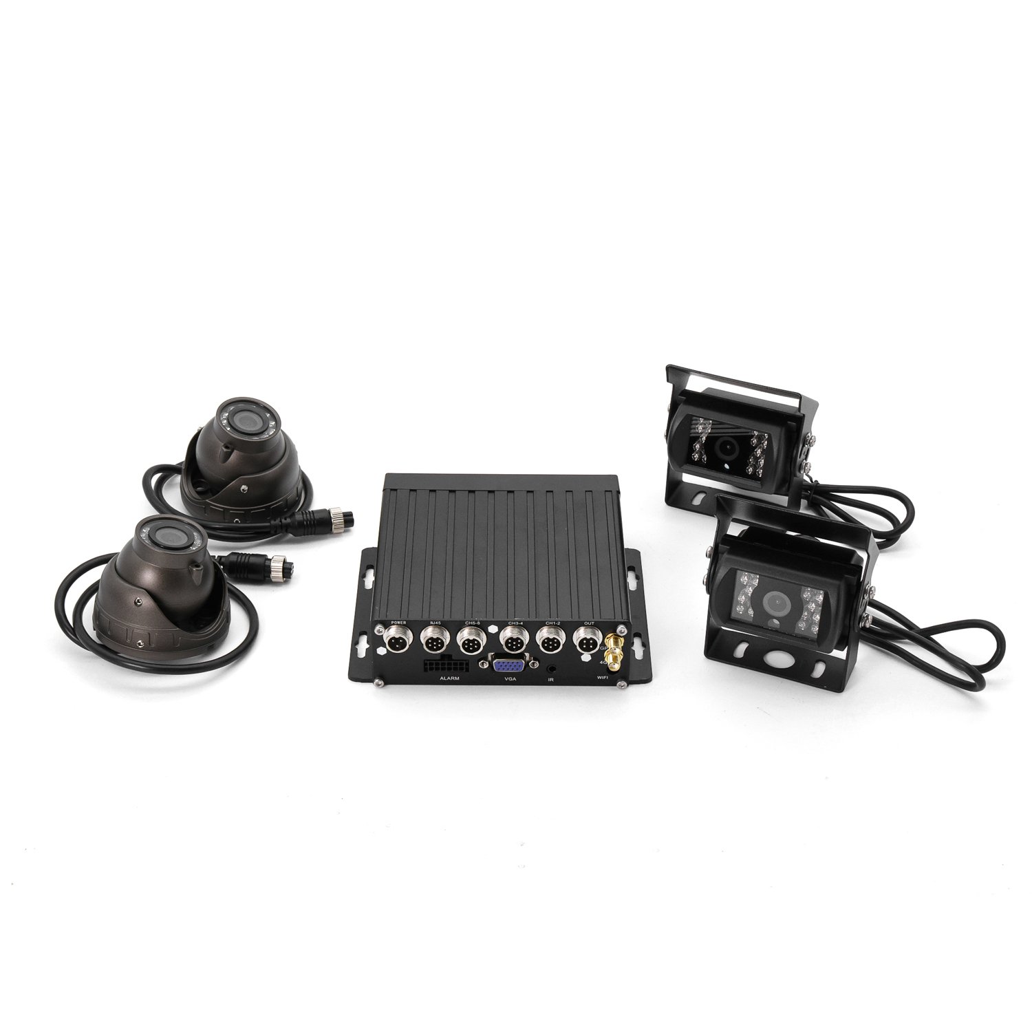 FL&OEM Dual SD Card MDVR GPS Tracking CCTV System Truck Mobile Car DVR Analog Bus MDVR Camera Set 4G GPS WiFi For Car Vehicle