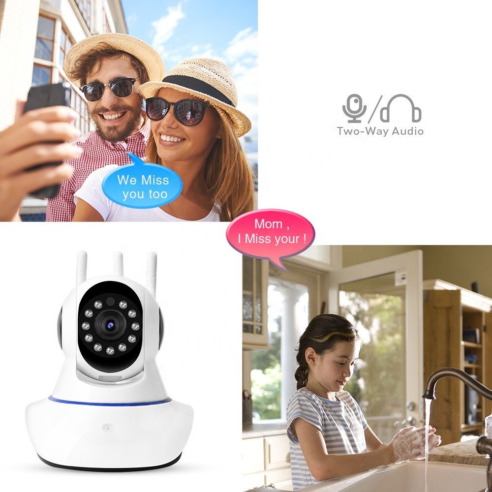 Original Factory Wholesale YI loT IP Camera Three Antennas 1080P WiFi Camera Indoor PTZ Security Wireless Camera with Night Visi