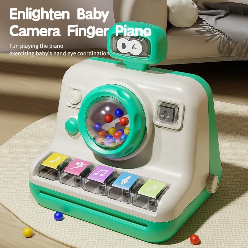 Samtoycn Multifunction Early Educational Musical Instruments Piano Analog Camera Mini Cute Kids Baby Camera Toy With Light Music