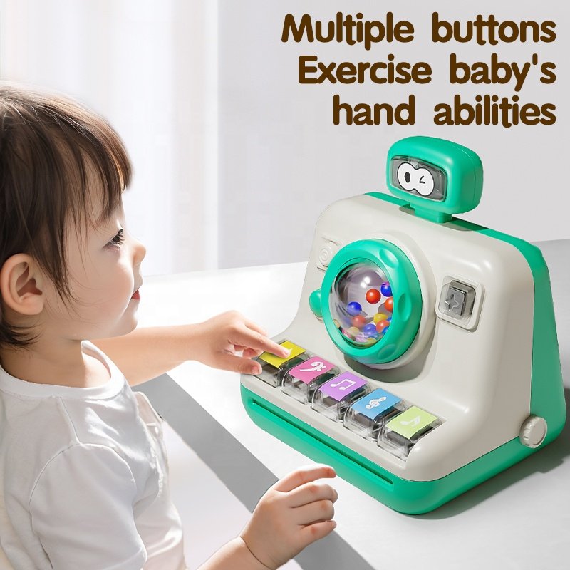 Samtoycn Multifunction Early Educational Musical Instruments Piano Analog Camera Mini Cute Kids Baby Camera Toy With Light Music