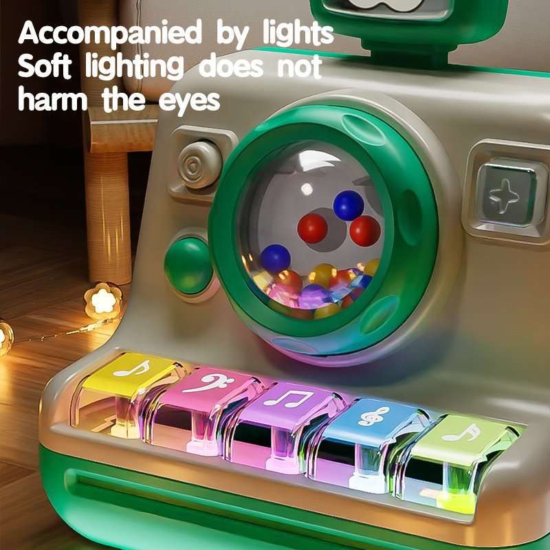 Samtoycn Multifunction Early Educational Musical Instruments Piano Analog Camera Mini Cute Kids Baby Camera Toy With Light Music