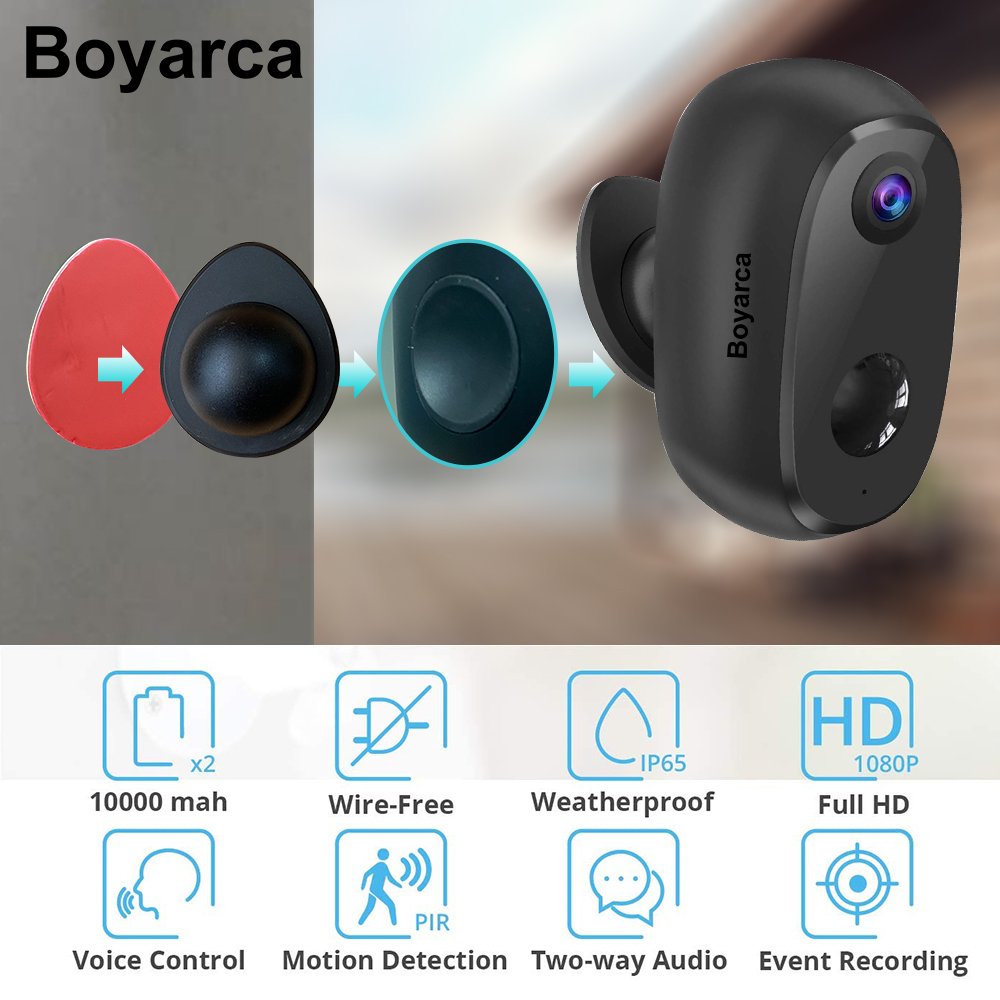 Tuya Smart 10000mAh Battery Camera with Magnet Bracket WiFi Smart Mini Bullet Outdoor Home Security IP Camera Outdoor
