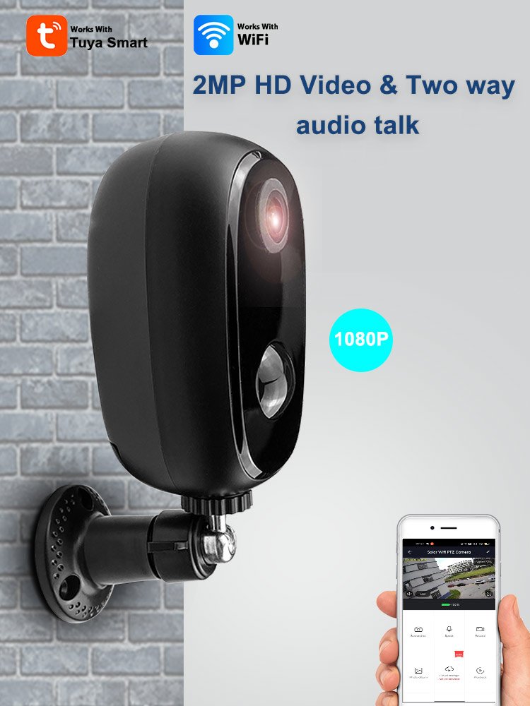 Tuya Smart 10000mAh Battery Camera with Magnet Bracket WiFi Smart Mini Bullet Outdoor Home Security IP Camera Outdoor