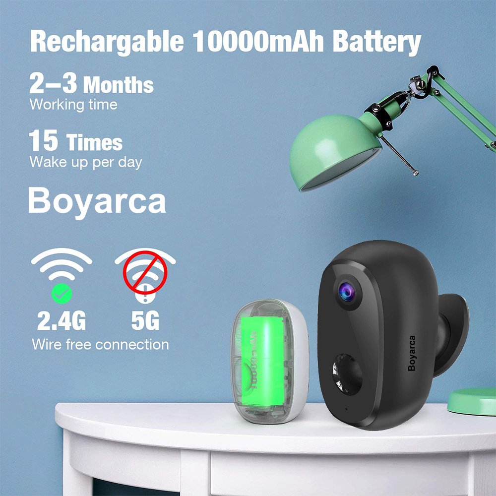 Tuya Smart 10000mAh Battery Camera with Magnet Bracket WiFi Smart Mini Bullet Outdoor Home Security IP Camera Outdoor