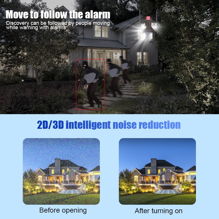 Outdoor 10X Zoom Network IP Camera 4 Lenses 3 Screens 360 Degree Panorama Real-time Recording Home Security CCTV Camera System