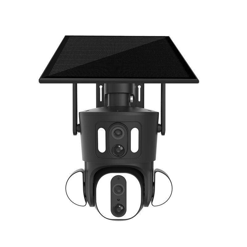 Ubox Outdoor IP 4G camera rechargeable 8W solar panel floodlight for yard street light AI detection network surveillance camera
