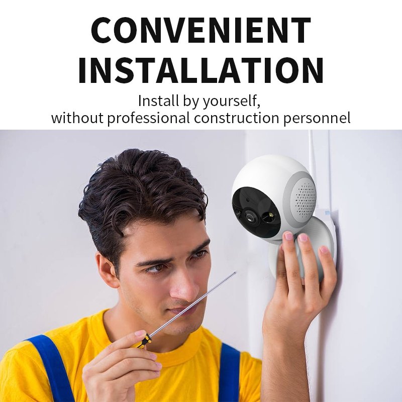 D 2024 hot 3MP Fisheye Panoramic Lens Full Color Night Vision Two-way Voice High-definition Indoor Pan-Tilt WIFI HD 360 Camera