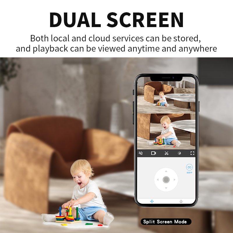 D 2024 hot 3MP Fisheye Panoramic Lens Full Color Night Vision Two-way Voice High-definition Indoor Pan-Tilt WIFI HD 360 Camera